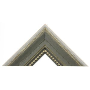 Drewniana ramka domek wiejski 40 x 40 cm szare zwykłe szkło