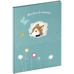 Foxy Baby Diary niebieski tekst francuski format A4