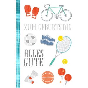 Artebene karta urodzinowa sport