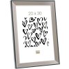 Ramka na zdjęcia srebrna plastikowa 30,0 x45,0 cm S45FD