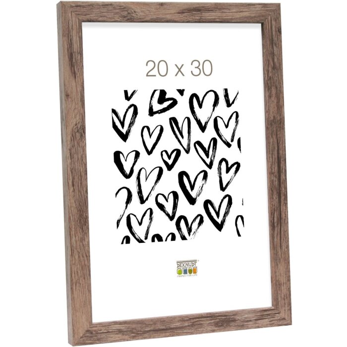 Ramka drewniana S45R listwa blokowa 20x25 cm brązowa