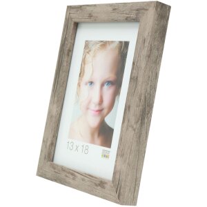 Ramka drewniana S45R Listwa blokowa 13x13 cm szara-beżowa