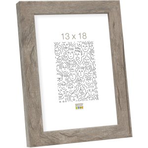 Rama drewniana S45R listwa blokowa 50x70 cm szara-beżowa