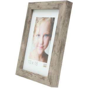 Rama drewniana S45R listwa blokowa 50x70 cm szara-beżowa
