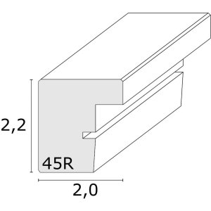 Rama drewniana S45R listwa blokowa 50x70 cm szara-beżowa