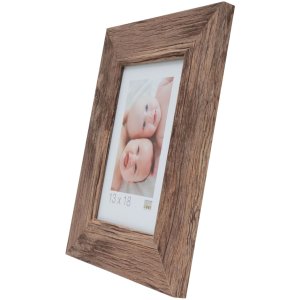 Ramka drewniana S48SH 20x25 cm brązowa
