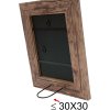 Ramka drewniana S48SH 20x25 cm brązowa
