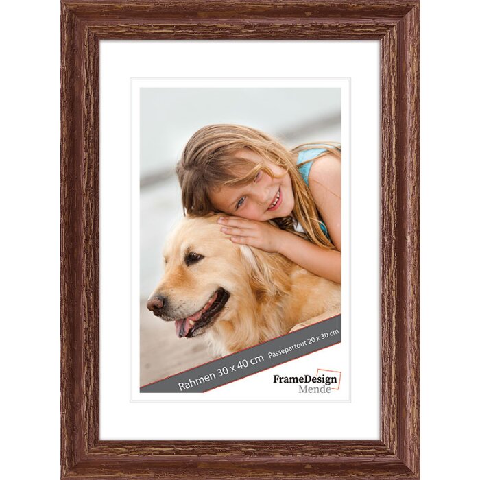 Drewniana rama ze szkła muzealnego H740 brązowa 15x15 cm