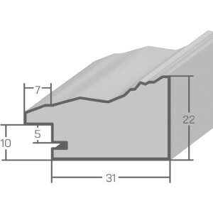Lustro szklane Drewniana rama H740 czarna 60x60 cm