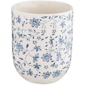 6CEMU0012 Clayre Eef Kubek Blue Flowers - niebieski.