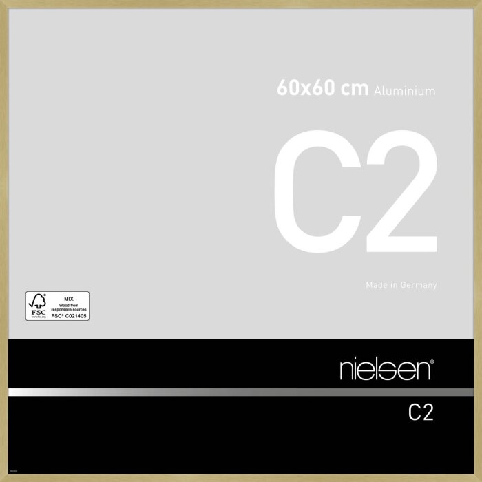 Nielsen Rama aluminiowa C2 60x60 cm struktura złoty mat