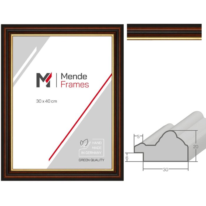 Drewniana ramka H015 Antyk różne szkła i rozmiary