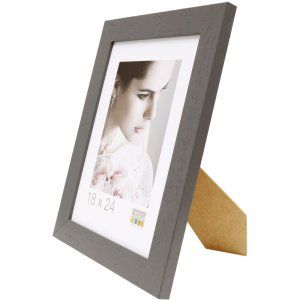 Ramka drewniana S226K 18x24 cm szara