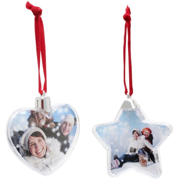 Christmas Ball Star and Heart