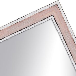 Rama drewniana H460 różowa 20x28 cm szkło lustrzane