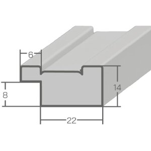Rama drewniana H460 srebrna 21x30 cm szkło lustrzane