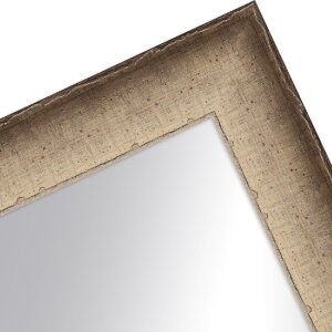 Rama drewniana H620 antyczna 20x28 cm szkło lustro kość słoniowa