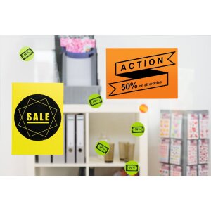 Etykiety a4 neon orange 210x297 mm papier mat 20 szt.