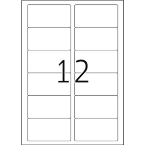 Etykiety a4 biale 88,9x46,6 mm papier blyszczacy 300 szt.