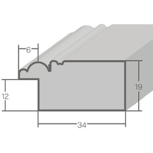 Rama drewniana H660 naturalna 40x40 cm szkło zwykłe