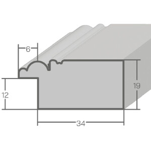 Rama drewniana H660 czarna 20x20 cm lustro szkło