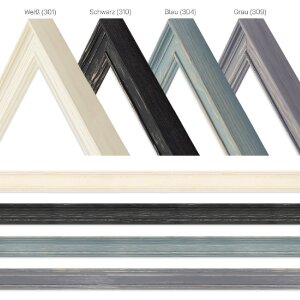 Rama drewniana H470 niebieska 20x60 cm szkło akrylowe