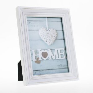 Ramka drewniana vintage 20x30 cm biala