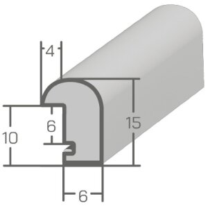 Rama drewniana H003 szkło zwykłe 30x60 cm mahoń