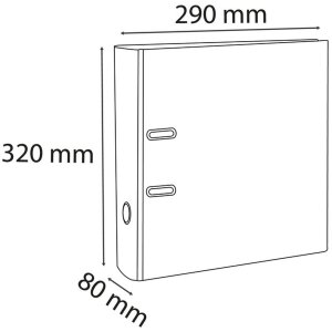Teczka z PP z 2 ringami, grzbiet 80mm, DIN A4 ekstra szeroka Bordeaux