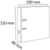 Teczka z PP z 2 ringami, grzbiet 80mm, DIN A4 ekstra szeroka Bordeaux