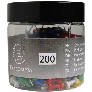 Pinezki do tablicy blister box 20 sztuk różne kolory