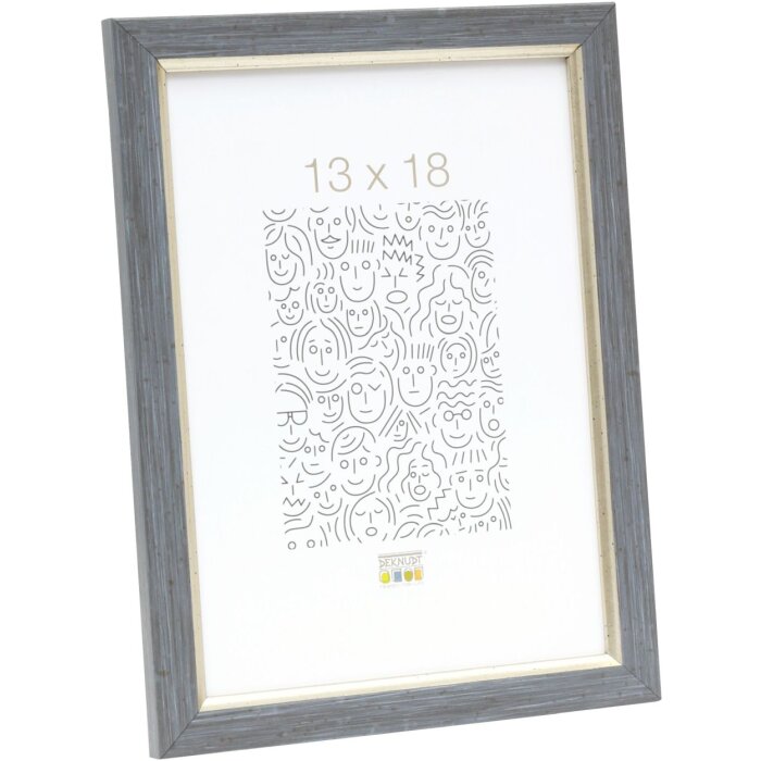 Ramka plastikowa S46A szaro-niebieska 13x18 cm