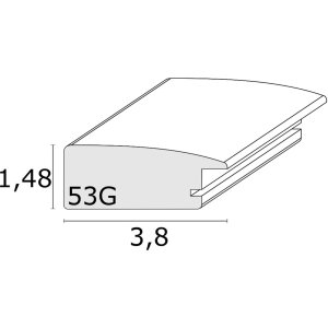 Ramka drewniana S53G biała 30x90 cm