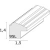 Ramka na zdjęcia ornamentowe S95L 15x15 cm biała