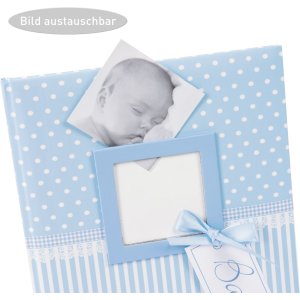 Goldbuch Album na chrzest Sweetheart niebieski 25x25 cm 60 białych stron