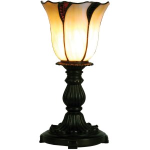 Lampa stołowa Tiffany Tulipan 27x18x35 cm naturalna