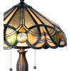 Lampa stołowa Tiffany Ø 41x61 cm w kolorze brązowym