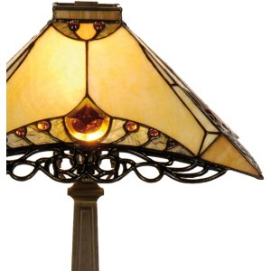 Lampa stołowa Tiffany Ø 50x49 cm w kolorze naturalnym