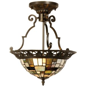 Lampa podłogowa Tiffany 31x78 cm zielona