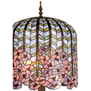 Lampa stołowa Tiffany Ø 40x84 cm w kolorze różowym
