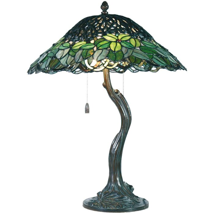Lampa stołowa Tiffany Ø 47x58 cm kolor zielony