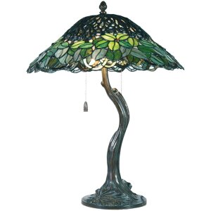 Lampa stołowa Tiffany Ø 47x58 cm kolor zielony