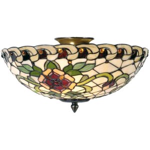 Lampa sufitowa Tiffany Ø 40x23 cm czarna
