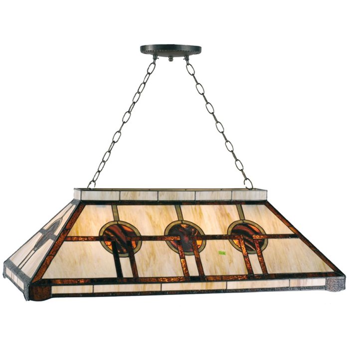 Lampa wisząca Tiffany 92x126x47 cm brązowa