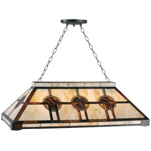 Lampa wisząca Tiffany 92x126x47 cm brązowa
