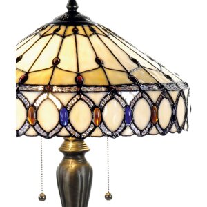 Lampa stołowa Tiffany Ø 40x58 cm w kolorze naturalnym