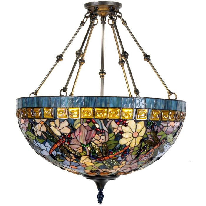 Abażur Tiffany Ø 51 cm zielony