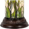 LumiLamp 5LL-5539 Kolumna Tiffany Ø 31x78 cm Kwiaty z zielonego białego szkła Okrągła