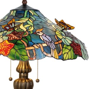 Lampa stołowa Tiffany Ø 52x65 cm kolor niebieski