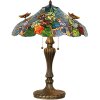 Lampa stołowa Tiffany Ø 52x65 cm kolor niebieski
